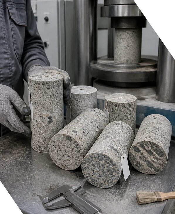 Испытание кернов бетона с определением прочности в Городце